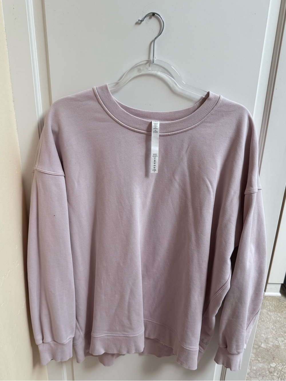 lululemon dusty pink perfectly oversized crewneck